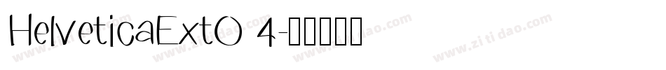 HelveticaExtO 4字体转换
